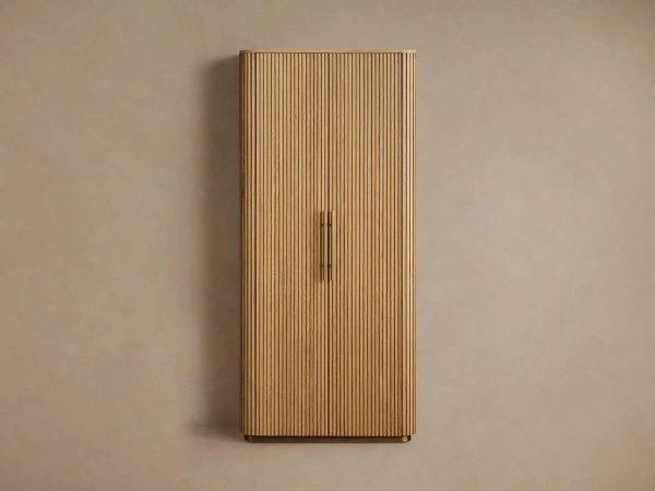 Finnley Wood Tall Cabinet Living Room Country Storage Cabinet with Doors - Image 8