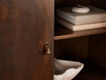 Frances Mahogany Tall Cabinet Vintage Wood Storage Cabinet - Image 4