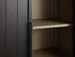 Hattie Oak Storage Cabinet Living Room Wood Tall Display Cabinet Bookcase - Image 10