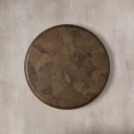 Pola Wood Round Plinth Coffee Table Wabi-Sabi Living Room Center Ash Tea Table - Image 4