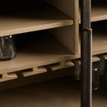 Hattie Wood Low Bar Cabinet Mid-century Modern Oak Wine cabinet - Image 6