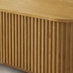 Finnley Solid Wood Coffee Table Rustic Sofa Center Tea Table with Reeded Design - Image 7