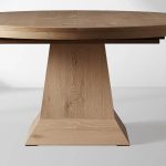 Leighton Extension Dining Table Wood Round Rural Dining Table with Leaves - Image 3