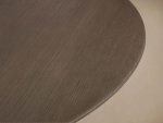 Saint Germain Round Wood Dining Table with Solid Oak & Oak Veneers Wood Dauphine Base - Image 6
