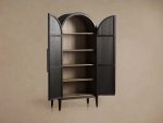 Hattie Oak Storage Cabinet Living Room Wood Tall Display Cabinet Bookcase - Image 9