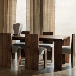 Yorn Wood Rectangular Dining Table with Angled Leg Design Base - Image 2