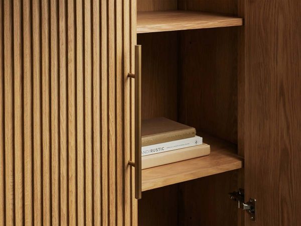 Finnley Wood Tall Cabinet Living Room Country Storage Cabinet with Doors - Image 11