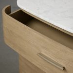 Danny Wood Six-Drawer Dresser with Marble Top Chest Of 6 Drawers Storage Cabinet - Image 9