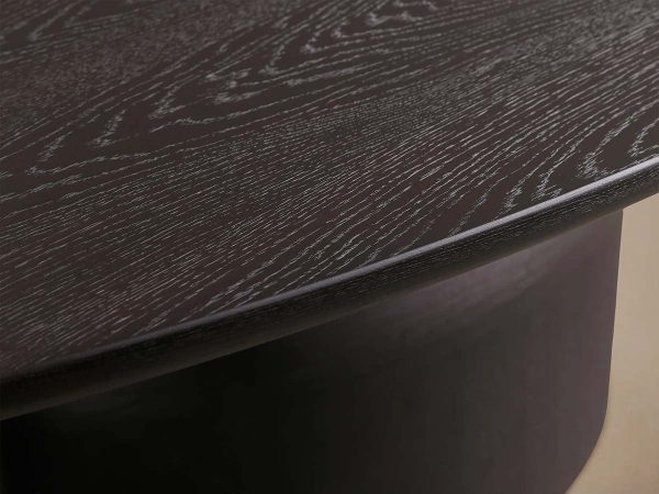 Perth Oval  Dining Table Solid Romanian Oak Hand-Sculpted Modern Style - Image 13