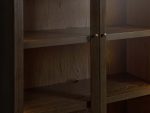 Nason Modular Glass Display Cabinets Oak Wood Tall Cabinets Large Bookcase with Integrated LED Lighting - Image 10