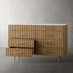 Finnley Wood Eight-Drawer Dresser with Marble or Bluestone Top Rural Chest Of 8 Drawers Cabinet - Image 23