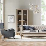 Malone Textured Leather Tall Display Cabinet Wood Storage Cabinet with Glass Doors - Image 4