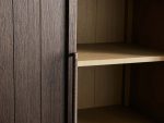 Hattie Oak Storage Cabinet Living Room Wood Tall Display Cabinet Bookcase - Image 7