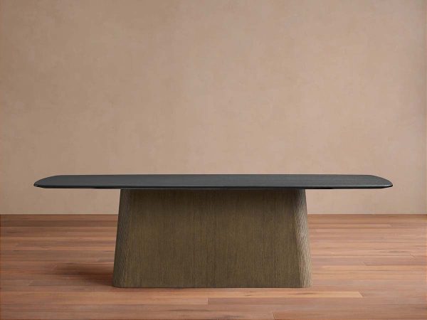 Saint Germain Wood Dining Table with Solid Oak Wood Top & Toulouse Base - Image 5