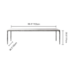 Thaddeus Metal Marble Rectangular Dining Table Hand-Forged Kitchen Table - Image 9