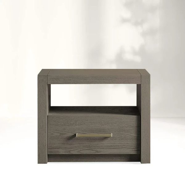 Palmer Storage Nightstand Wood Bedside Table Parsons Night side Cabinet With Drawer - Image 6