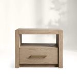Palmer Storage Nightstand Wood Bedside Table Parsons Night side Cabinet With Drawer - Image 8