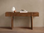 Callan Solid Walnut Entrance Console Table Wood Rustic Entryway Hallway table - Image 2