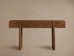 Callan Solid Walnut Entrance Console Table Wood Rustic Entryway Hallway table - Image 3