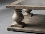 Hudson Pine Coffee Table Bluestone Inlay Cocktail Table Wood Living Room Retro Center Tea Table - Image 4