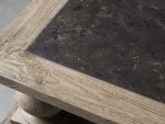 Hudson Pine Coffee Table Bluestone Inlay Cocktail Table Wood Living Room Retro Center Tea Table - Image 5