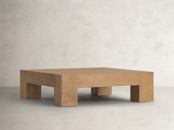 Paxton Oak Coffee Table Modern Living Room Center Tea Table Wood Cocktail Table - Image 6