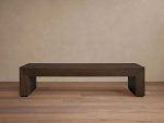 Sullivan Wood Waterfall Coffee Table Rectangle Rural Cocktail Table Oak Wood Center Tea Table - Image 11