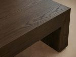 Sullivan Wood Waterfall Coffee Table Rectangle Rural Cocktail Table Oak Wood Center Tea Table - Image 12