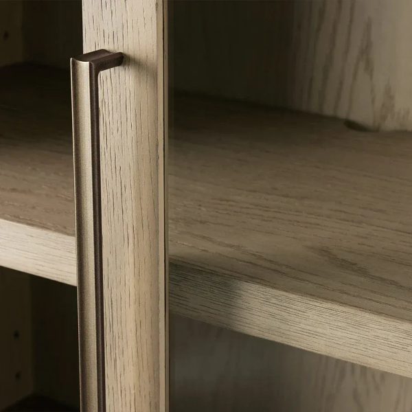 Bodhi Solid White Oak Display Cabinet with Glass Door - Image 4