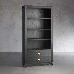 Telegraph Solid Wood Office Bookcase Hand-Distressed Tall Cabinets - Image 4