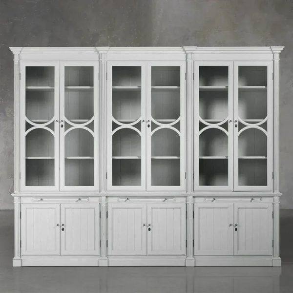 Athens Modular Single Wooden Display Cabinet with Glass-Front - Image 8
