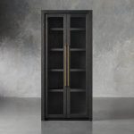 Bodhi Solid White Oak Display Cabinet with Glass Door - Image 5