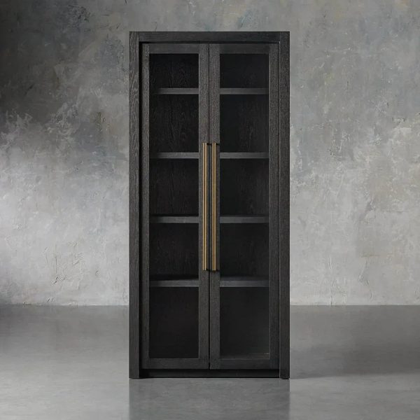 Bodhi Solid White Oak Display Cabinet with Glass Door - Image 5