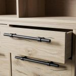 Sullivan Oak Wood Bookcase Office Storage Cabinet with File Drawer - Image 5