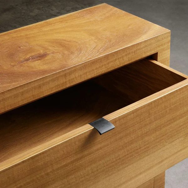 Acacius Closed Wood bedside Nightstand Yukas night side table 2 Drawers - Image 4