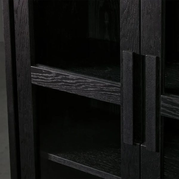 Willow Wood Tall Display Storage Cabinets Clean-Line Design - Image 6