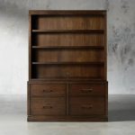 Tremont Wood Modular Bookcase Storage Cabinets with File Chest of Drawers Base - Image 7
