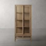 Avenue Ash Wood Display Cabinet with Sliding Glass Doors - Image 6