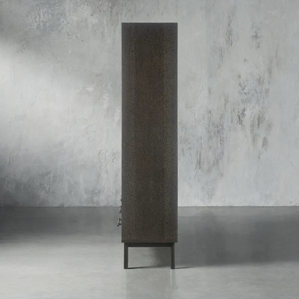 Sullivan Oak Wood Entry Cabinet Modern Rustic Entrance Lockers - Image 3