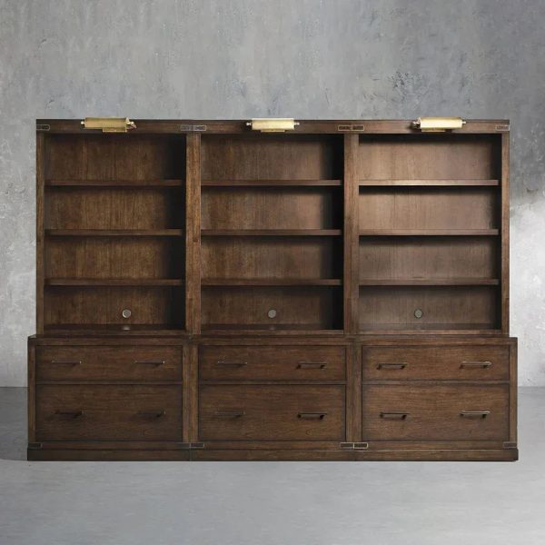 Tremont Modular Wood Bookcase Mid-Century Tall Cabinets - Image 7