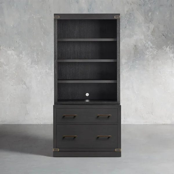 Tremont Modular Wood Bookcase Mid-Century Tall Cabinets - Image 4