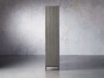 Malone Solid Wood Double Door Tall Cabinet With Leather Detailing - Image 4