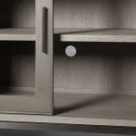 Malone Wood Sideboard Buffet Storage Cabinet With Two-Door Glass - Image 3
