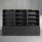 Tremont Modular Wood Bookcase Mid-Century Tall Cabinets - Image 8