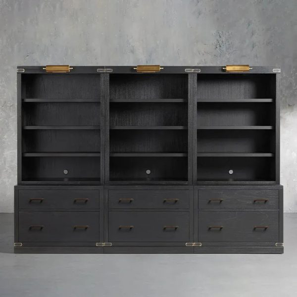 Tremont Modular Wood Bookcase Mid-Century Tall Cabinets - Image 8