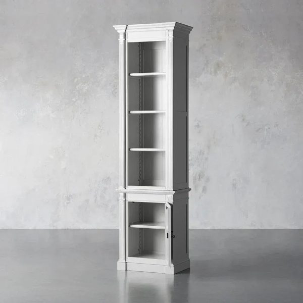 Athens Narrow Bookcase Single Row Display Cabinet - Image 3