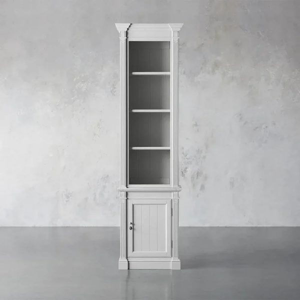 Athens Three Row Bookcase Handcrafted Wood Display Cabinet - Image 8