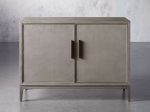 Malone Two-Door Wood Buffet Cabinet Sideboard With Leather Accents - Image 10