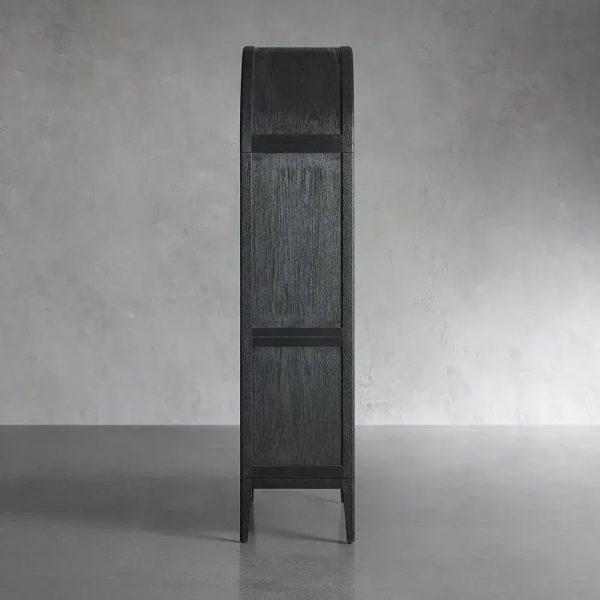 Hattie Solid Oak Open Bookcase Arch-Inspired Design Display Cabinets - Image 5