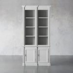 Athens Three Row Bookcase Handcrafted Wood Display Cabinet - Image 9